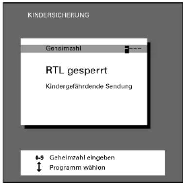 GRUNDIG Atlanta SE 7220 IDTV LOG - Kindergefährdende Sendungen sperren - 1