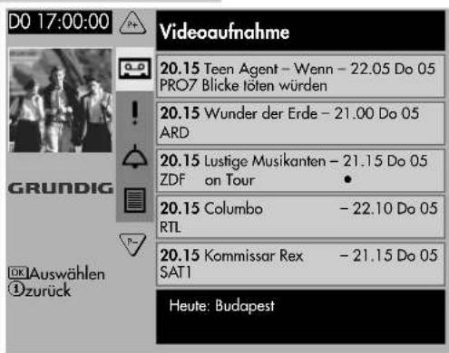 GRUNDIG Arganto 82 Flat MFW 82-530-9 DPL - Timer programmieren - 1