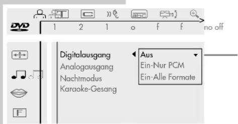 GRUNDIG Arganto 82 Flat MFW 82-530-9 DPL - Digitalausgänge des DVD-Players an ein externes Audio-Gerät anpassen - 1