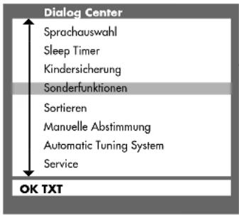 GRUNDIG ST 70 5109 8 DOLBY - ... im Menü »Sonderfunktionen« - 1