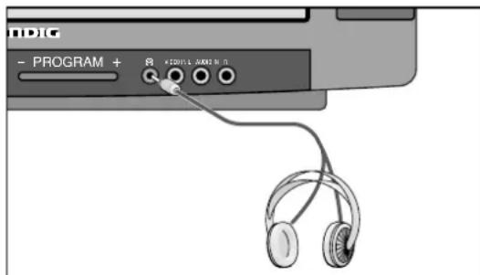GRUNDIG ST 70 255 IDTV LOG - Anschließen des Kopfhörers - 1