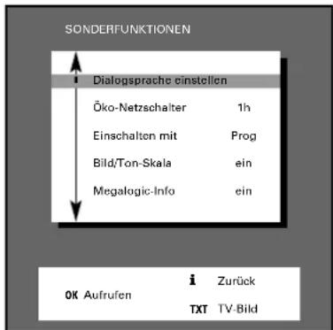 GRUNDIG ST 70 255 IDTV LOG - Menü aufrufen - 1