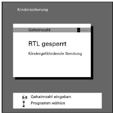 GRUNDIG ST 70 255 IDTV LOG - ☐ Kindergefährdende Sendungen sperren - 1
