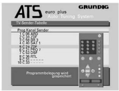 GRUNDIG ST 70 160 IDTV - Programmplätze belegen - 4