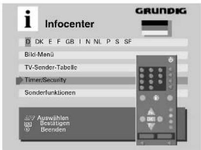 GRUNDIG ST 70 160 IDTV - Timer/Security-Funktionen - 6