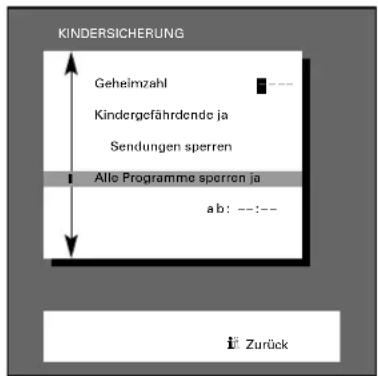 GRUNDIG Berlin SE70-100 - Alle Programme sperren - 1