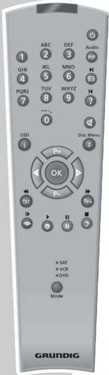 GRUNDIG Planatron 42 PW 110-7401 TOP - Uhrzeit ein-/ausblenden - 1