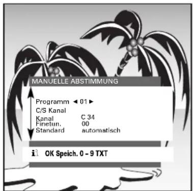 GRUNDIG P 37 830 TEXT - Fernseh-Programme manuell einstellen - 1