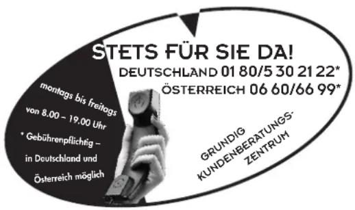 GRUNDIG P 37 830 TEXT - GRUNDIG Kundenberatungszentrum - 1