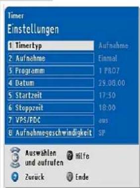 GRUNDIG Xentia M55-420 - Die Timer-Liste - 1