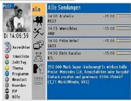GRUNDIG Xentia M55-420 - Fernsehsendungen sortieren - 1