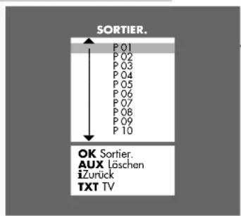 GRUNDIG Xentia 55 M F55 5101 NIC DOLB - Fernseh-Programme löschen - 1