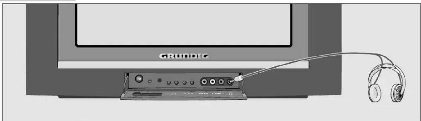 GRUNDIG Xentia 55 M F55 5101 NIC DOLB - Kopfhörer anschließen - 1