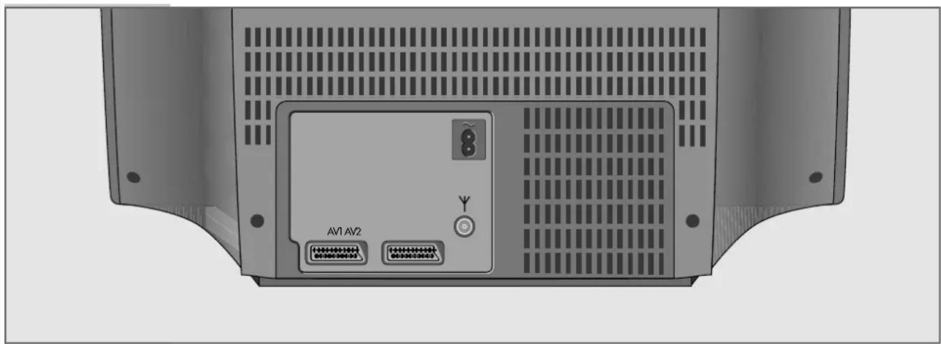 GRUNDIG Xentia 55 M F55 5101 NIC DOLB - Die Rückseite des Fernsehgerätes - 1