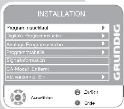 GRUNDIG Vision ECO 32-6950 - Alle Digitale Fernseh-Programme mit dem Suchlauf einstellen - 1