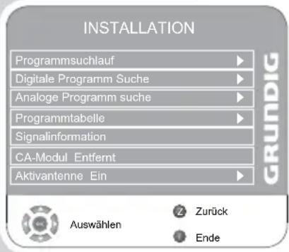 GRUNDIG Vision ECO 32-6950 - Programmtabelle öffnen - 1
