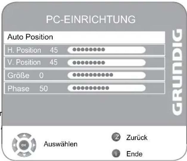 GRUNDIG Vision 9 32-9071 - Einstellungen für den PC - 1