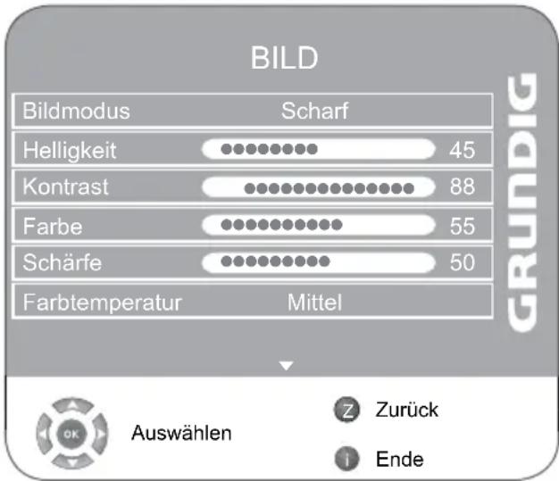GRUNDIG Vision 9 32-9071 - Bildeinstellungen - 1