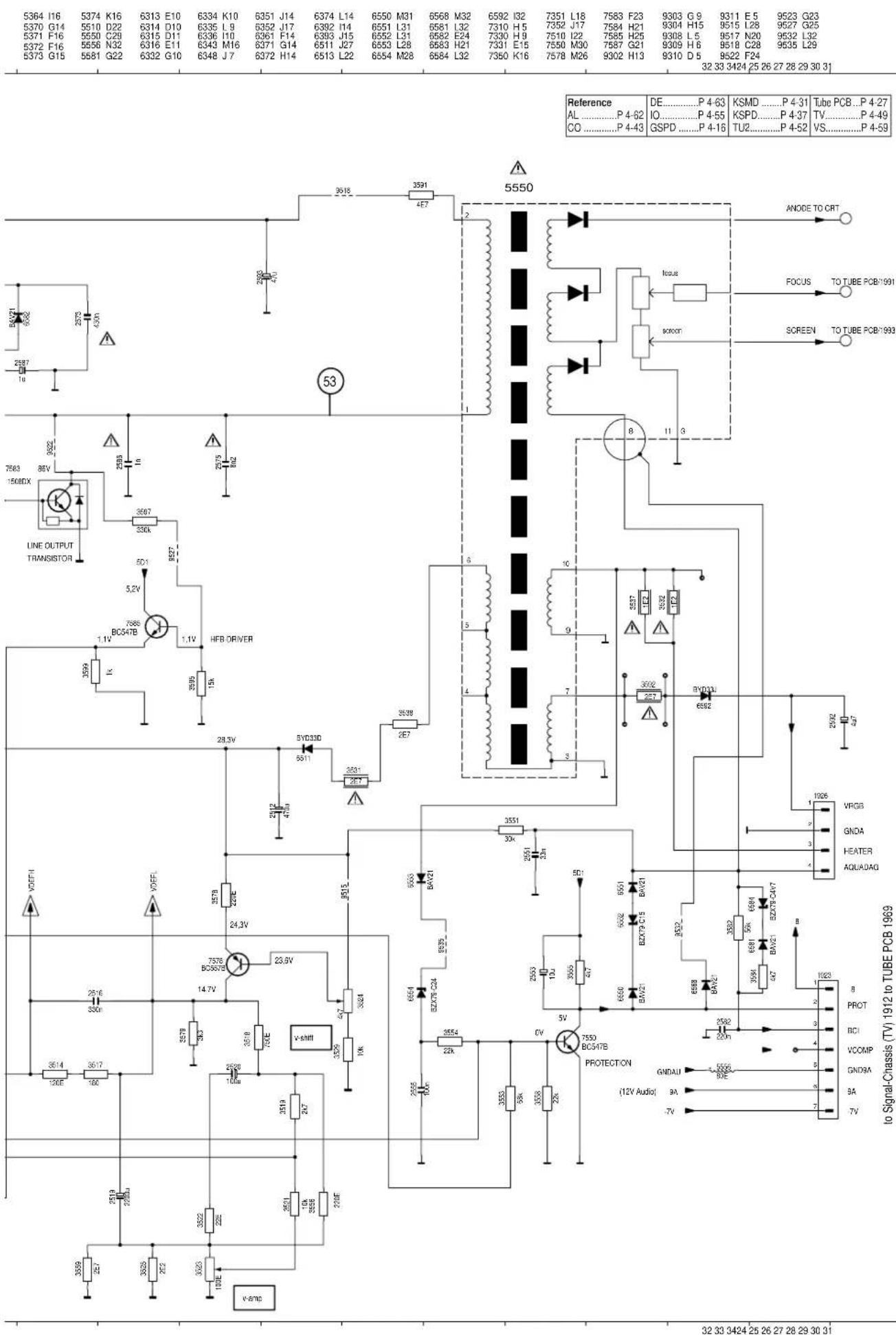 GRUNDIG TVR 5500 - Platinenabbildungen und Schaltpläne / Layout of the PCBs and Circuit Diagrams - 6