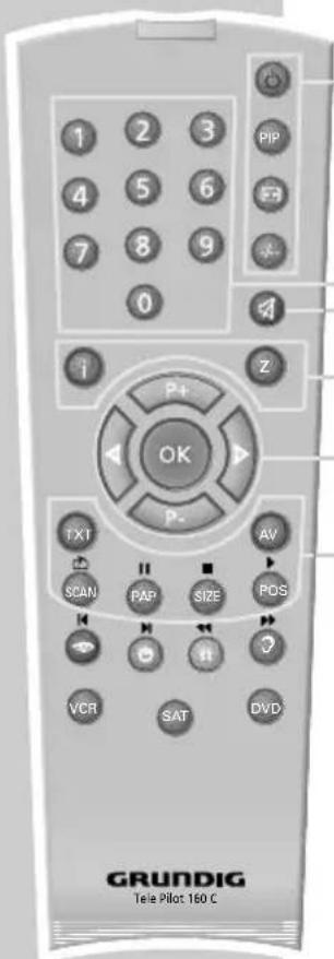 GRUNDIG STF 55 2601 - Die Fernbedienung - 1