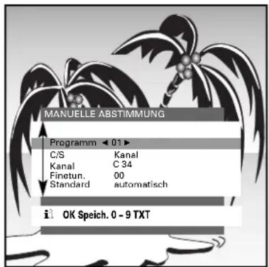 GRUNDIG ST70 850 - Fernseh-Programme manuell einstellen - 1