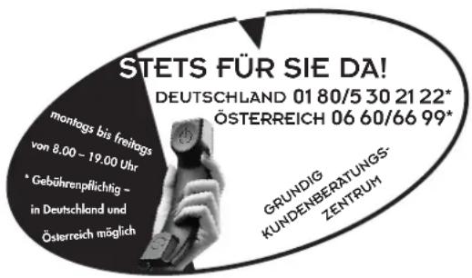 GRUNDIG ST70 850 - GRUNDIG Kundenberatungszentrum - 1