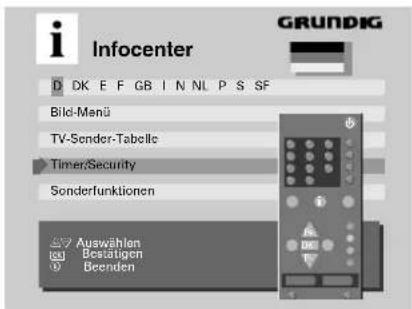 GRUNDIG ST 72 161 IDTV - Timer/Security-Funktionen - 6