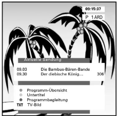 GRUNDIG ST 72 261 IDTV LOG - ☐ Fernsehsendungen: "Zur Zeit im Programm" - 1