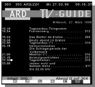 GRUNDIG ST 72 261 IDTV LOG - ☐ Fernsehsendungen: "Zur Zeit im Programm" - 2