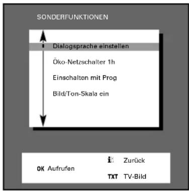 GRUNDIG ST 72 261 IDTV LOG - Menü aufrufen - 1