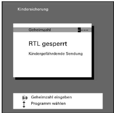 GRUNDIG ST 72 261 IDTV LOG - ☐ Kindergefährdende Sendungen sperren - 1