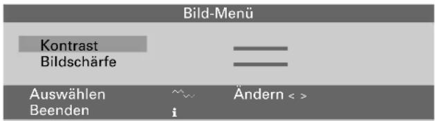 GRUNDIG ST 70 755 TOP LOG - Kontrast und Bildschärfe ändern - 1