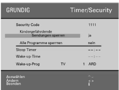 GRUNDIG ST 70 755 TOP LOG - Timer/Security-Funktionen - 6