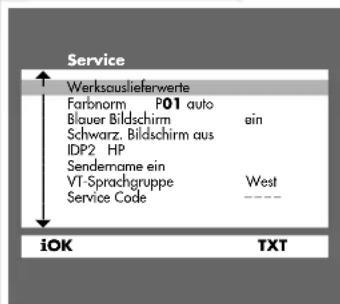GRUNDIG ST 70 743 - Werksauslieferwerte - 2