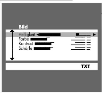 GRUNDIG ST 70 743 - Helligkeit, Farbe, Kontrast, Schärfe und Tint einstellen - 1