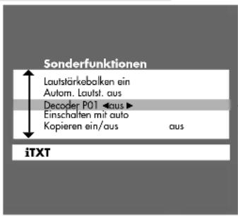 GRUNDIG ST 70 743 - Einstellungen für den Betrieb mit Decoder - 1