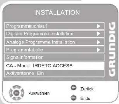 GRUNDIG Vision 2 22-2940 T DVD - Zugangskontrolle für CA-Modul und die Smartcard - 1