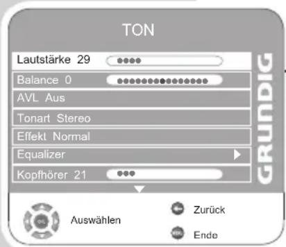 GRUNDIG Vision 2 22-2940 T DVD - Ton-Einstellungen - 1