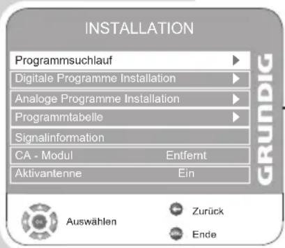 GRUNDIG Vision 2 22-2940 T DVD - Alle Digitale Fernseh-Programme mit dem Suchlauf einstellen - 1