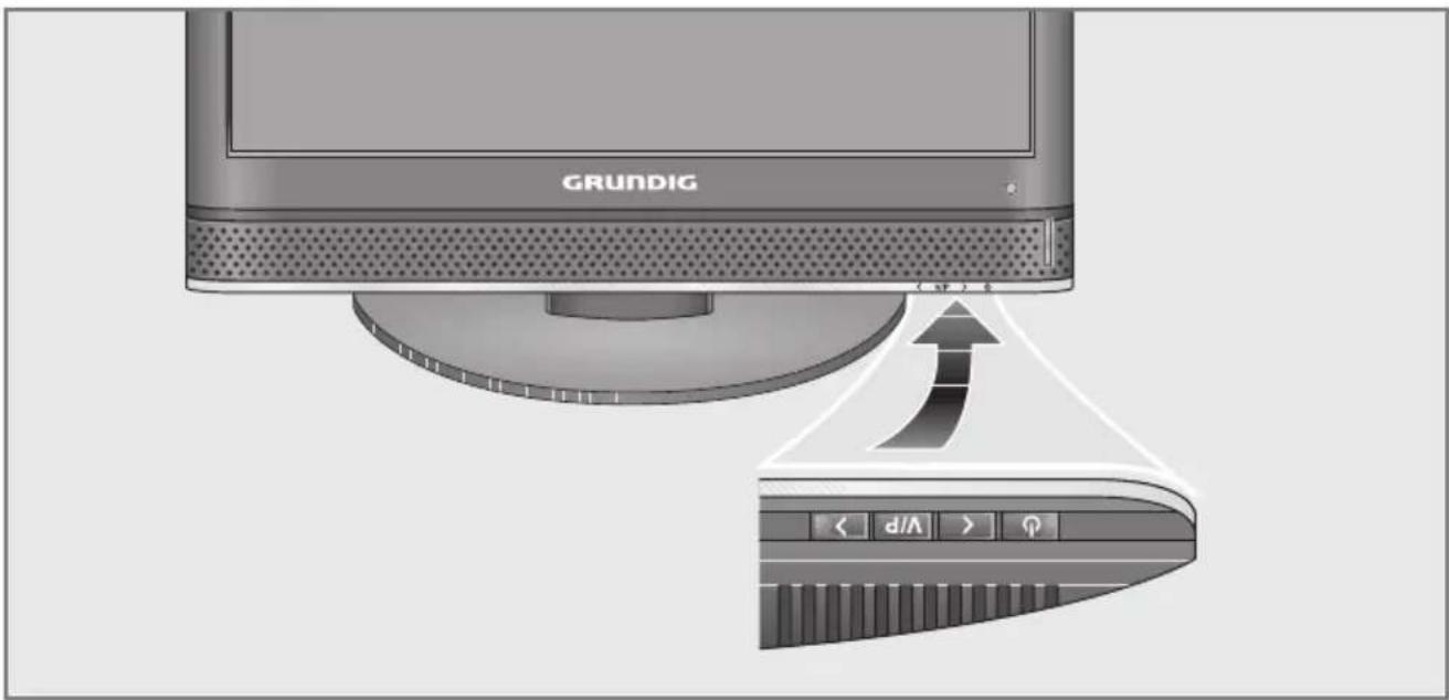 GRUNDIG Vision 2 22-2940 T DVD - Die Bedienelemente des Fernsehgerätes - 1