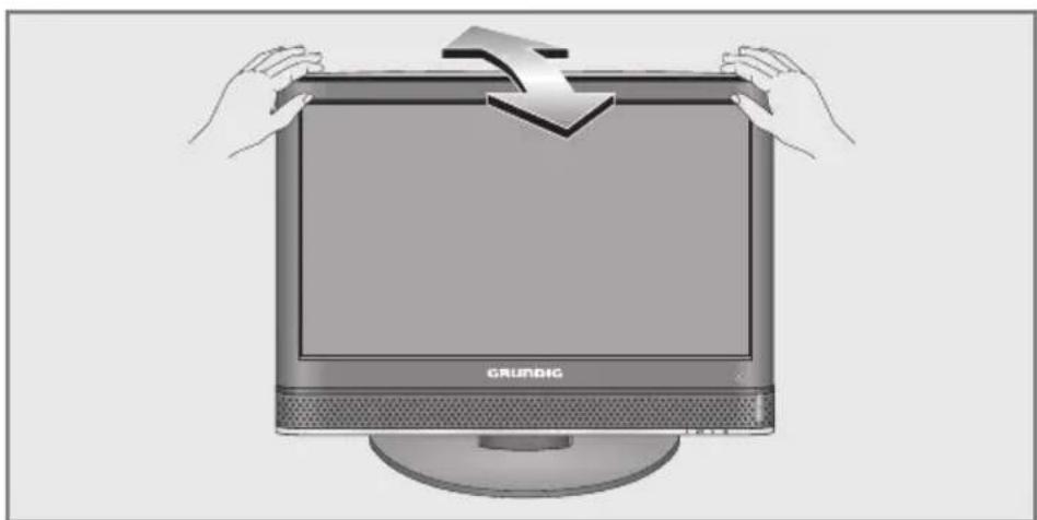 GRUNDIG Vision 2 22-2940 T DVD - Neigungswinkel des Bildschirmes anpassen - 1