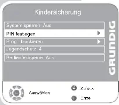GRUNDIG Vision 6 37 6951 T - System sperren - 2