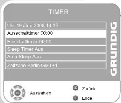 GRUNDIG Vision 6 37 6950 T - Ausschalttimer - 1