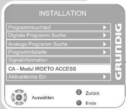 GRUNDIG Vision 6 37 6950 T - Zugangskontrolle für CA-Modul und die Smartcard - 1