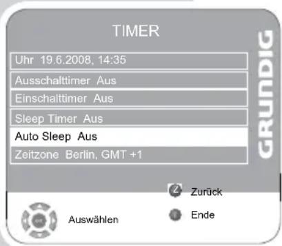 GRUNDIG Vision 6 32 6950 T - Zeitzone festlegen - 1
