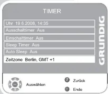 GRUNDIG Vision 6 32 6950 T - Zeitzone festlegen - 2