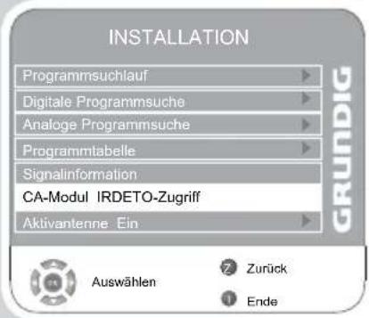 GRUNDIG Vision 6 32 6951 T - Zugriffskontrolle für CA-Modul und Smartcard - 1