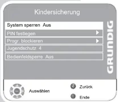 GRUNDIG Vision 6 32 6951 T - System sperren - 1