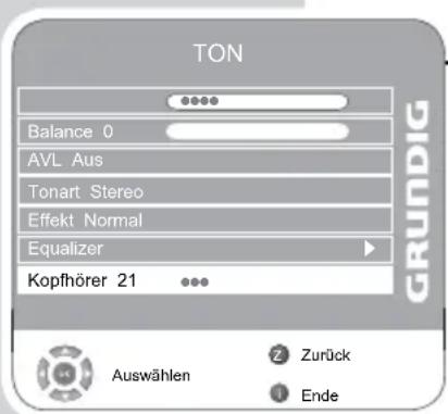 GRUNDIG Vision 6 32 6951 T - Kopfhörer-Audioinstellungen auswählen - 1