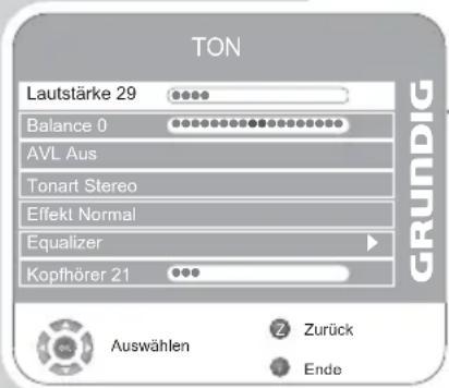 GRUNDIG Vision 6 26 6932 T ECO - Ton-Einstellungen - 1